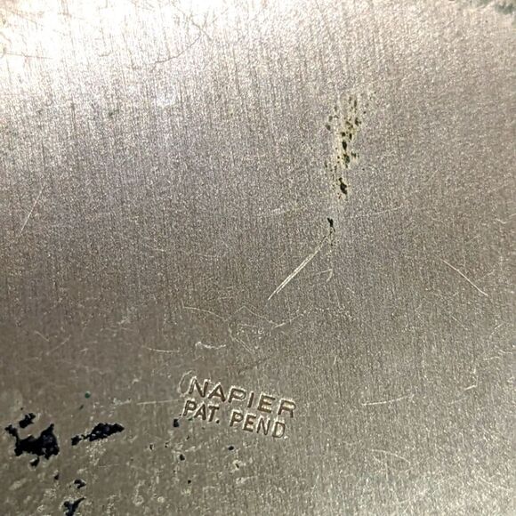 Vintage Napier Goldtone Chain Link Necklace w/ Brass Tin Container - Picture 4 of 13